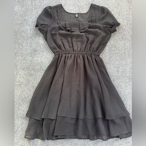 Zara Elegant Black Ruffled Dress